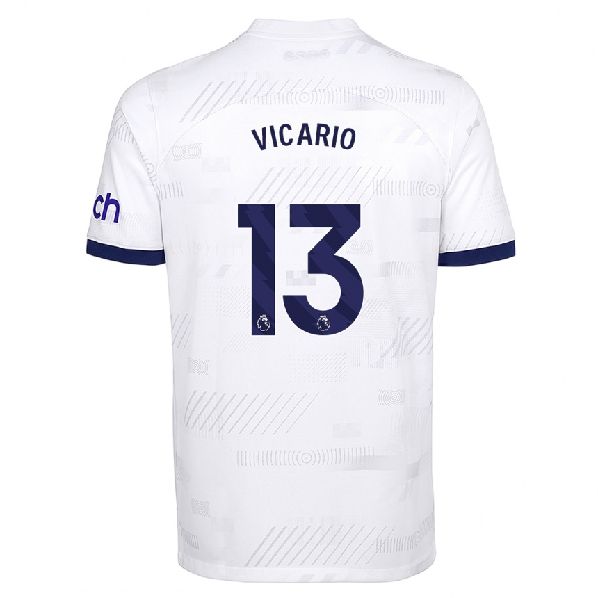 Hombre Fútbol Camiseta Guglielmo Vicario #13 Blanco 1ª Equipación 2023/24 México