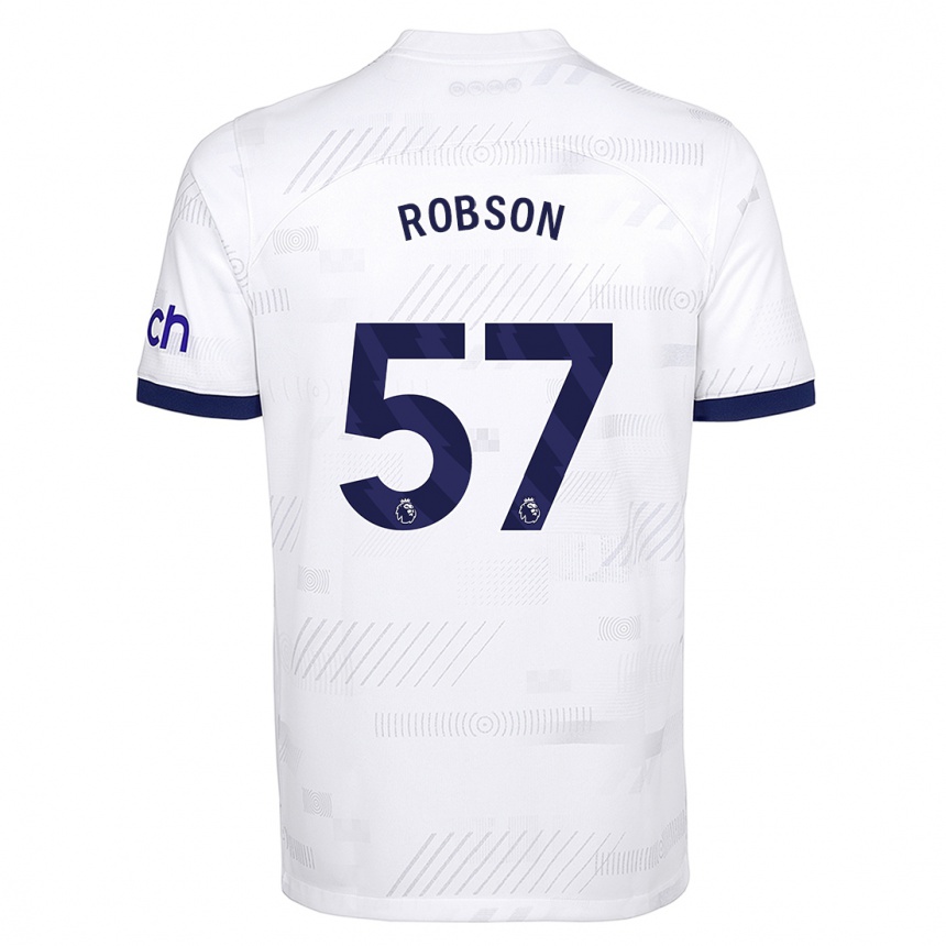 Hombre Fútbol Camiseta Max Robson #57 Blanco 1ª Equipación 2023/24 México