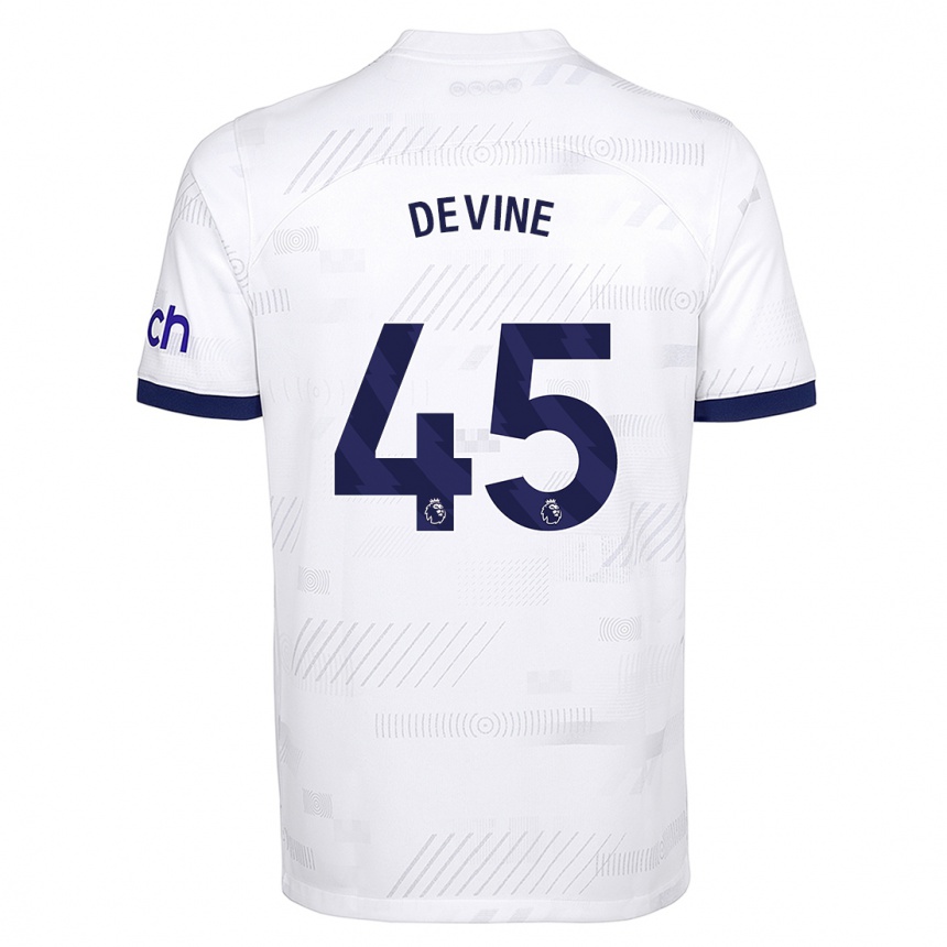 Hombre Fútbol Camiseta Alfie Devine #45 Blanco 1ª Equipación 2023/24 México