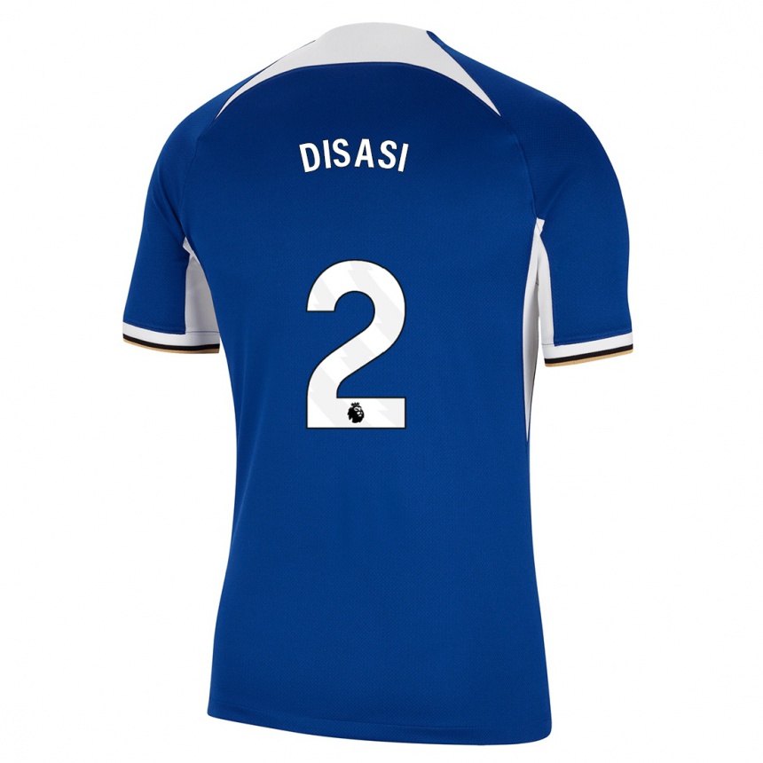 Hombre Fútbol Camiseta Axel Disasi #2 Azul 1ª Equipación 2023/24 México