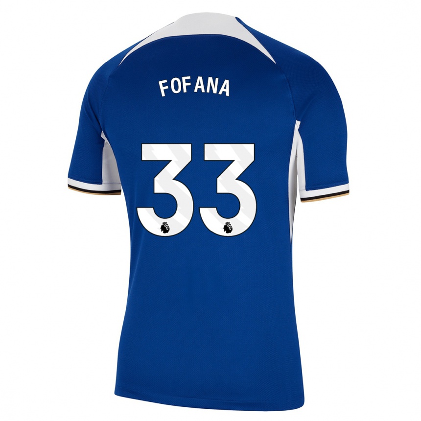 Hombre Fútbol Camiseta Wesley Fofana #33 Azul 1ª Equipación 2023/24 México