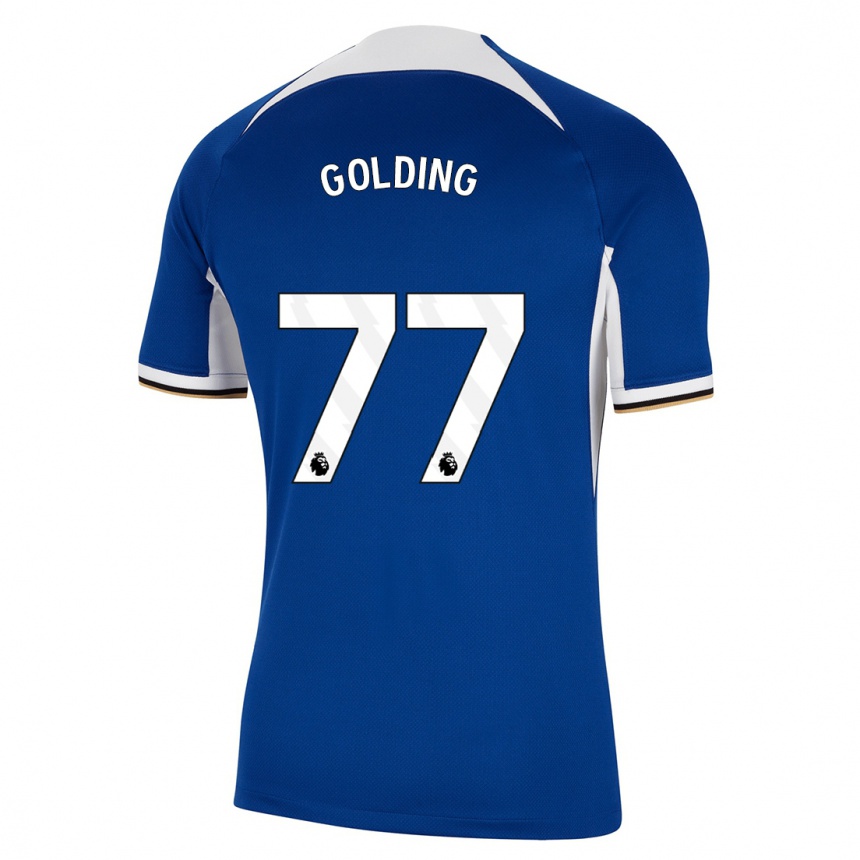 Hombre Fútbol Camiseta Michael Golding #77 Azul 1ª Equipación 2023/24 México