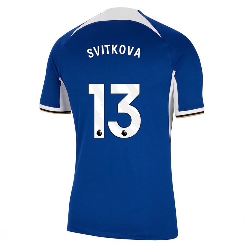 Hombre Fútbol Camiseta Katerina Svitkova #13 Azul 1ª Equipación 2023/24 México