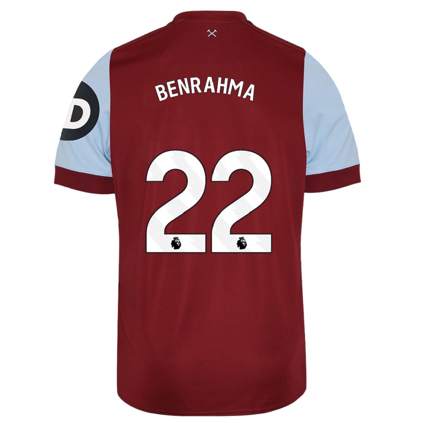 Hombre Fútbol Camiseta Said Benrahma #22 Granate 1ª Equipación 2023/24 México