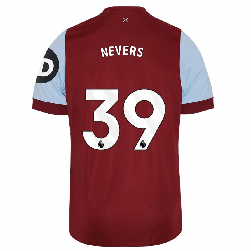 Hombre Fútbol Camiseta Thierry Nevers #39 Granate 1ª Equipación 2023/24 México