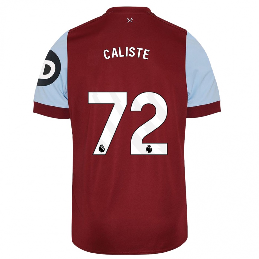 Hombre Fútbol Camiseta Gabriel Caliste #72 Granate 1ª Equipación 2023/24 México