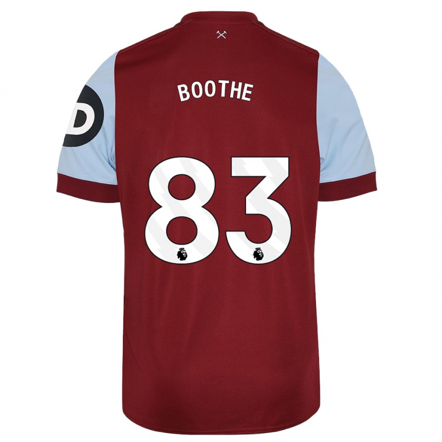 Hombre Fútbol Camiseta Sebastian Boothe #83 Granate 1ª Equipación 2023/24 México