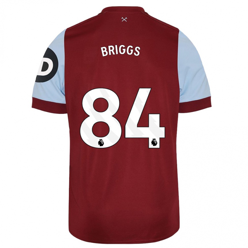 Hombre Fútbol Camiseta Josh Briggs #84 Granate 1ª Equipación 2023/24 México