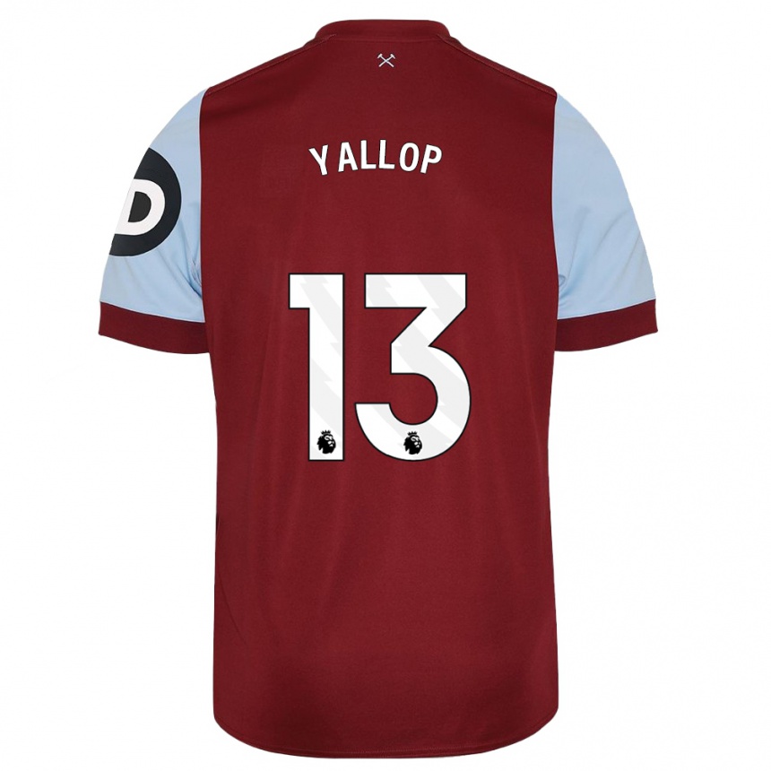 Hombre Fútbol Camiseta Tameka Yallop #13 Granate 1ª Equipación 2023/24 México