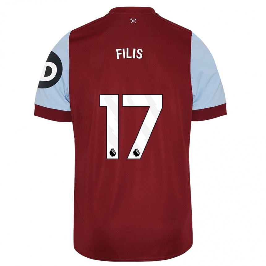 Hombre Fútbol Camiseta Melisa Filis #17 Granate 1ª Equipación 2023/24 México