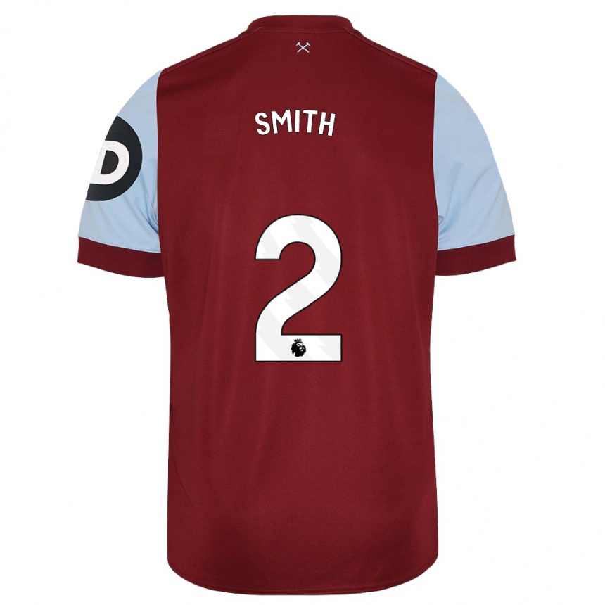 Hombre Fútbol Camiseta Kirsty Smith #2 Granate 1ª Equipación 2023/24 México