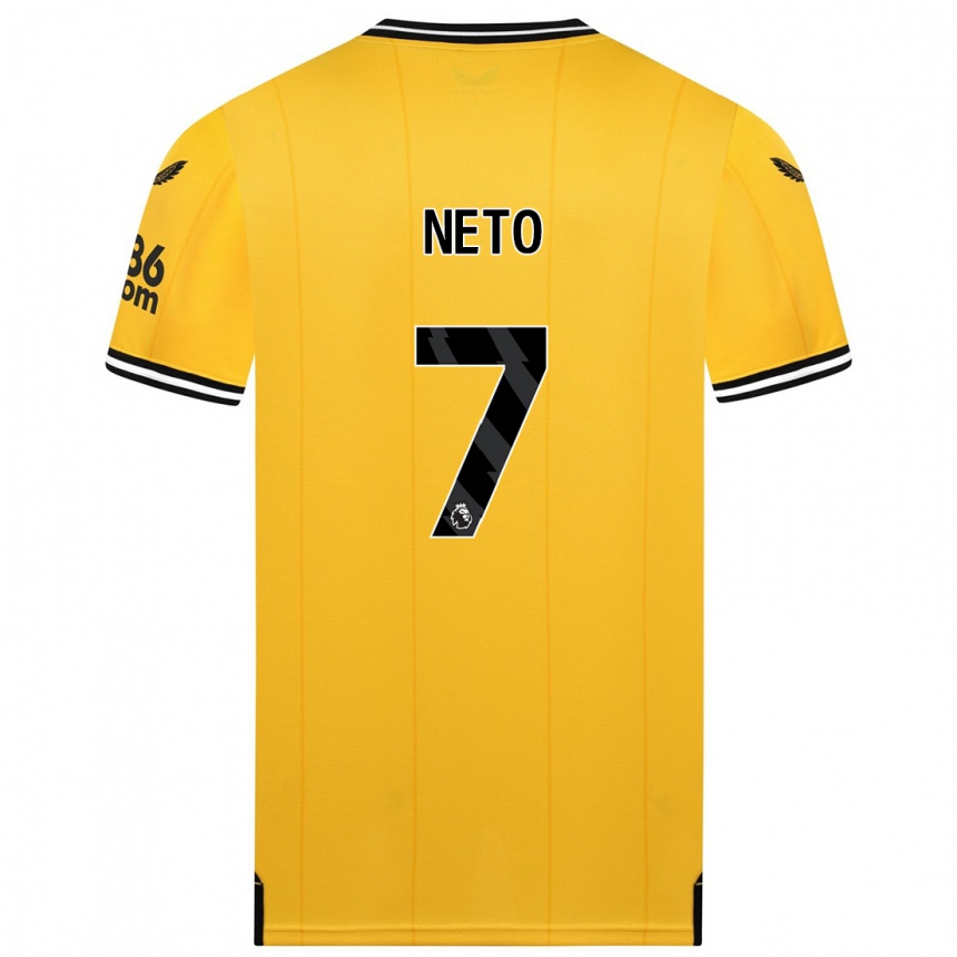 Hombre Fútbol Camiseta Pedro Neto #7 Amarillo 1ª Equipación 2023/24 México