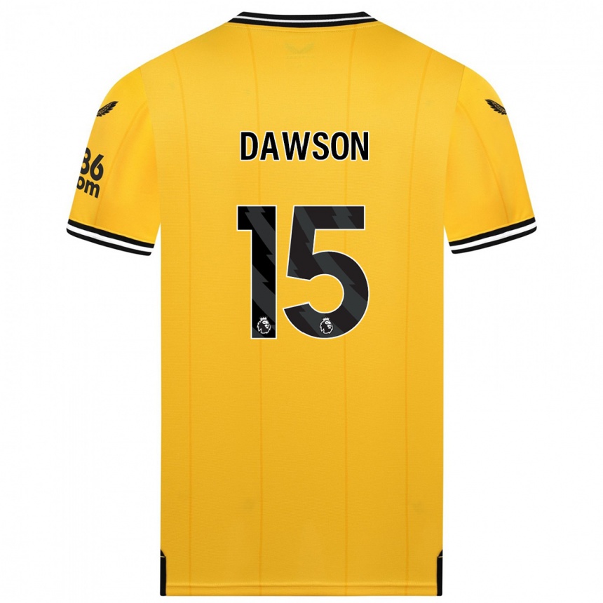 Hombre Fútbol Camiseta Craig Dawson #15 Amarillo 1ª Equipación 2023/24 México