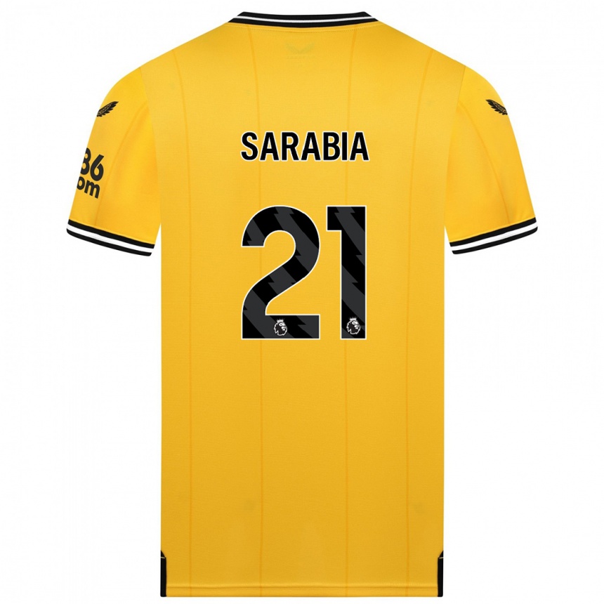 Hombre Fútbol Camiseta Pablo Sarabia #21 Amarillo 1ª Equipación 2023/24 México