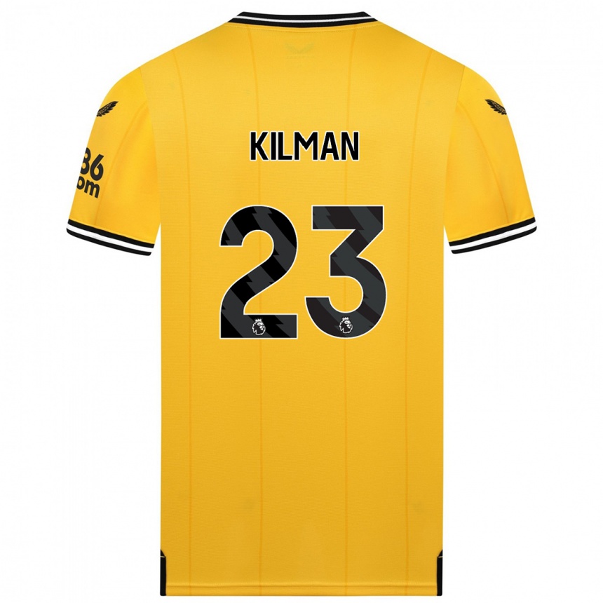 Hombre Fútbol Camiseta Max Kilman #23 Amarillo 1ª Equipación 2023/24 México