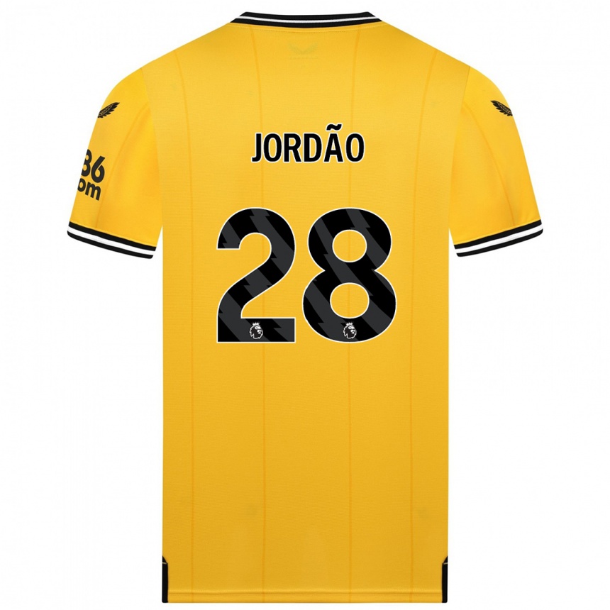 Hombre Fútbol Camiseta Bruno Jordão #28 Amarillo 1ª Equipación 2023/24 México