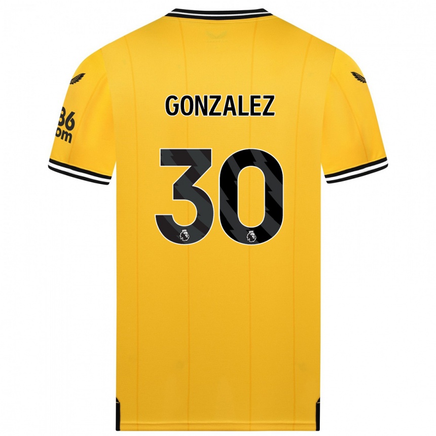 Hombre Fútbol Camiseta Enso González #30 Amarillo 1ª Equipación 2023/24 México