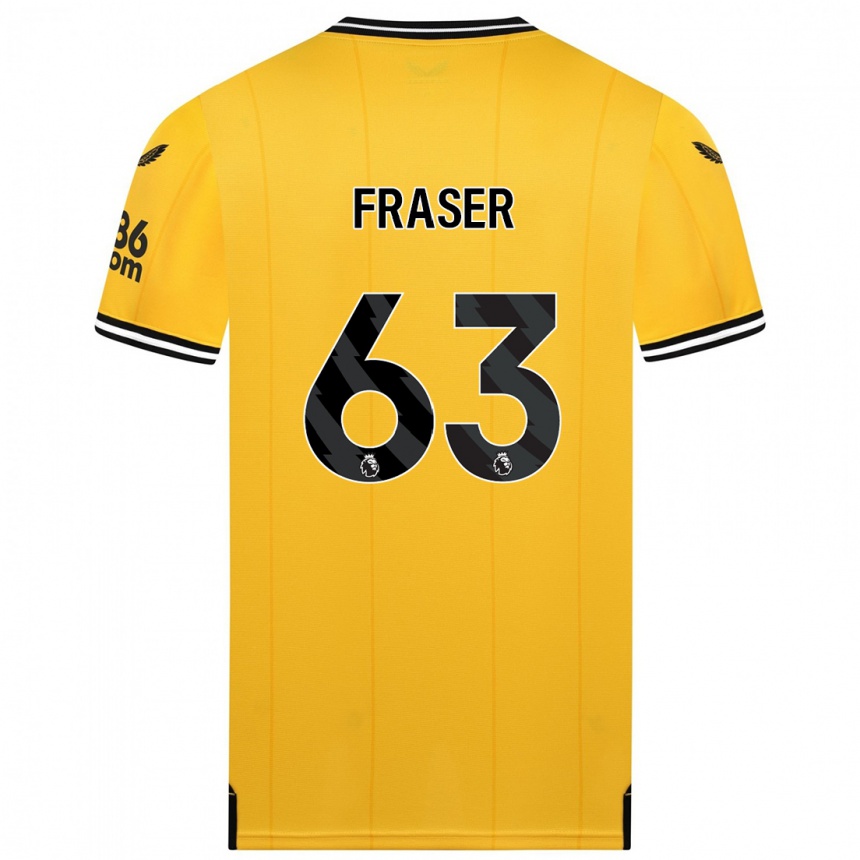 Hombre Fútbol Camiseta Nathan Fraser #63 Amarillo 1ª Equipación 2023/24 México