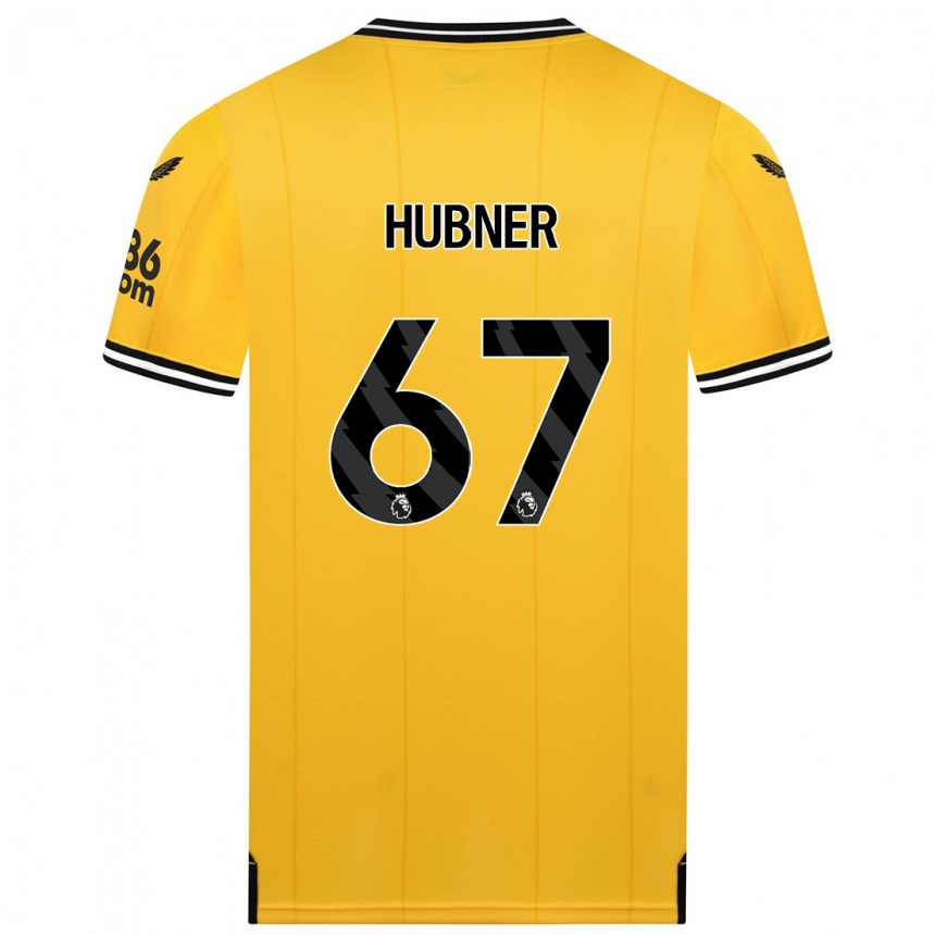 Hombre Fútbol Camiseta Justin Hubner #67 Amarillo 1ª Equipación 2023/24 México