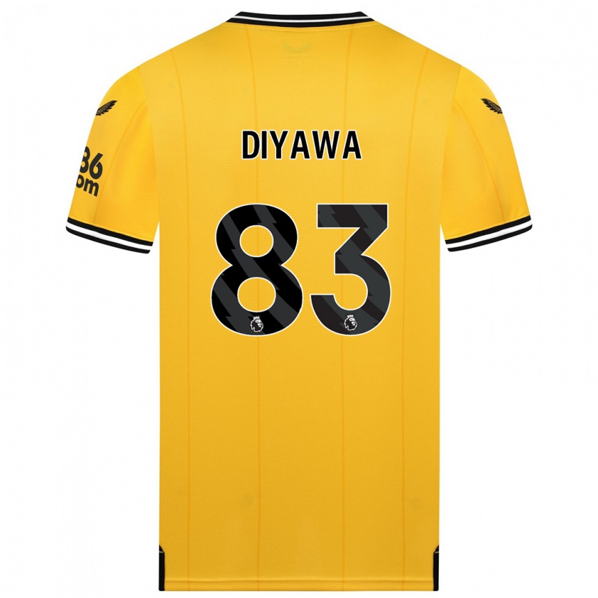 Hombre Fútbol Camiseta Aaron Keto Diyawa #83 Amarillo 1ª Equipación 2023/24 México