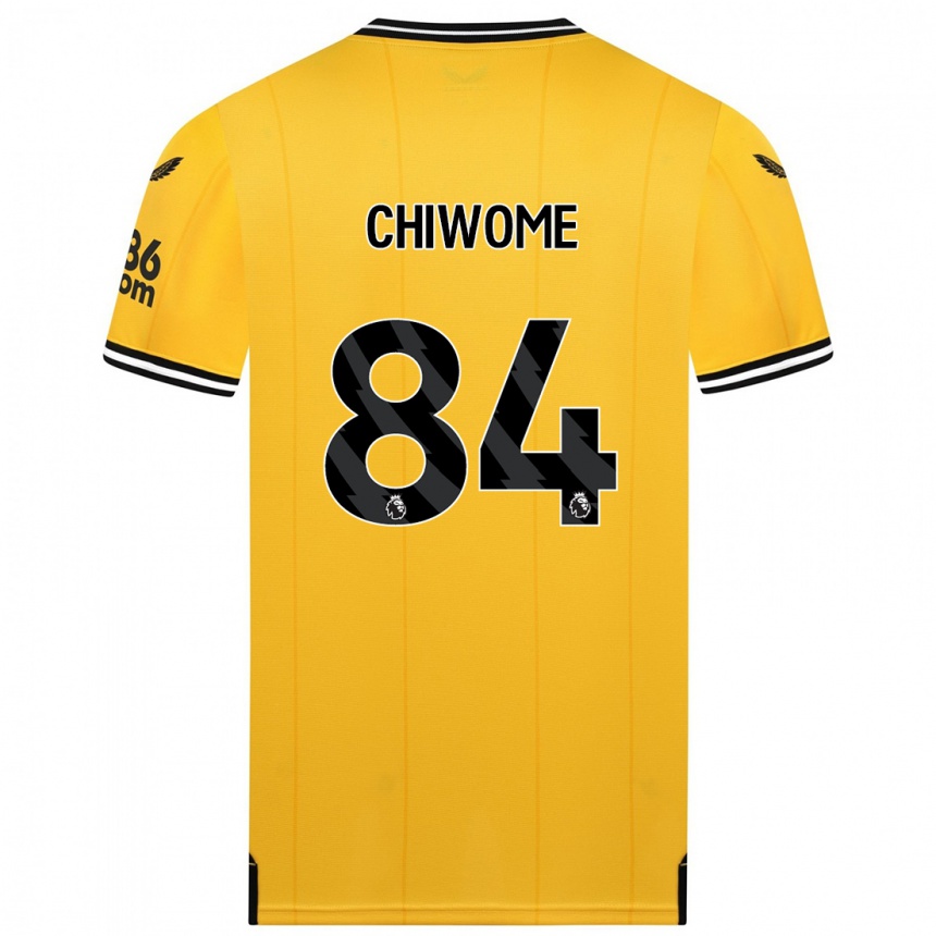 Hombre Fútbol Camiseta Leon Chiwome #84 Amarillo 1ª Equipación 2023/24 México