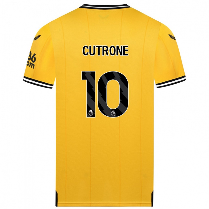 Hombre Fútbol Camiseta Patrick Cutrone #10 Amarillo 1ª Equipación 2023/24 México