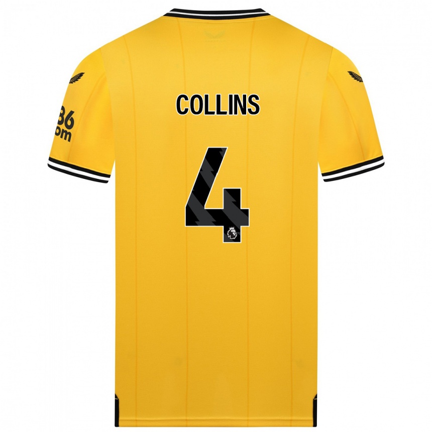 Hombre Fútbol Camiseta Nathan Collins #4 Amarillo 1ª Equipación 2023/24 México