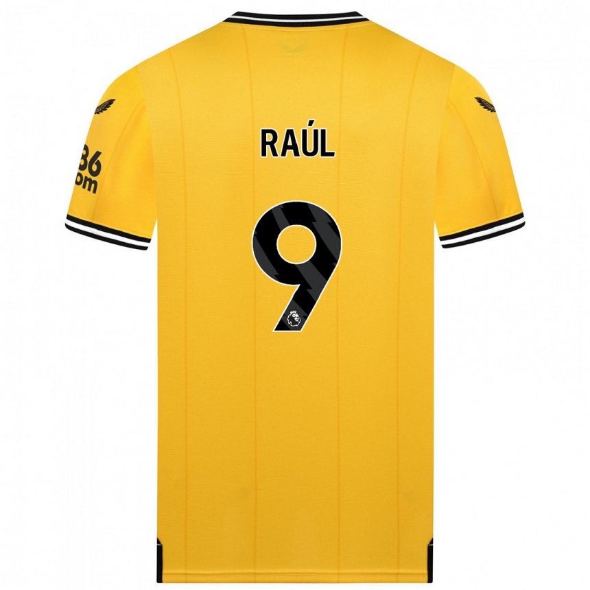 Hombre Fútbol Camiseta Raul Jimenez #9 Amarillo 1ª Equipación 2023/24 México
