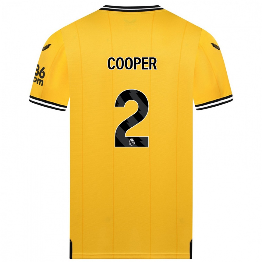 Hombre Fútbol Camiseta Laura Cooper #2 Amarillo 1ª Equipación 2023/24 México