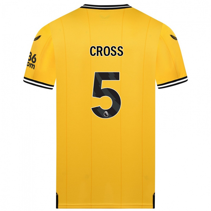 Hombre Fútbol Camiseta Emma Cross #5 Amarillo 1ª Equipación 2023/24 México