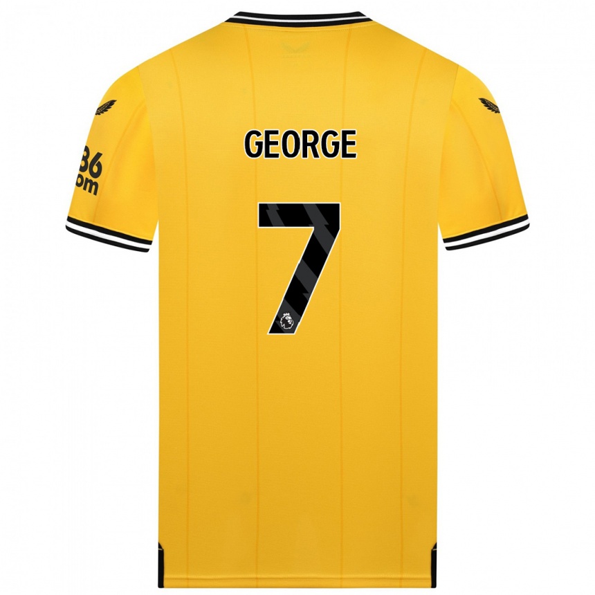 Hombre Fútbol Camiseta Tammi George #7 Amarillo 1ª Equipación 2023/24 México