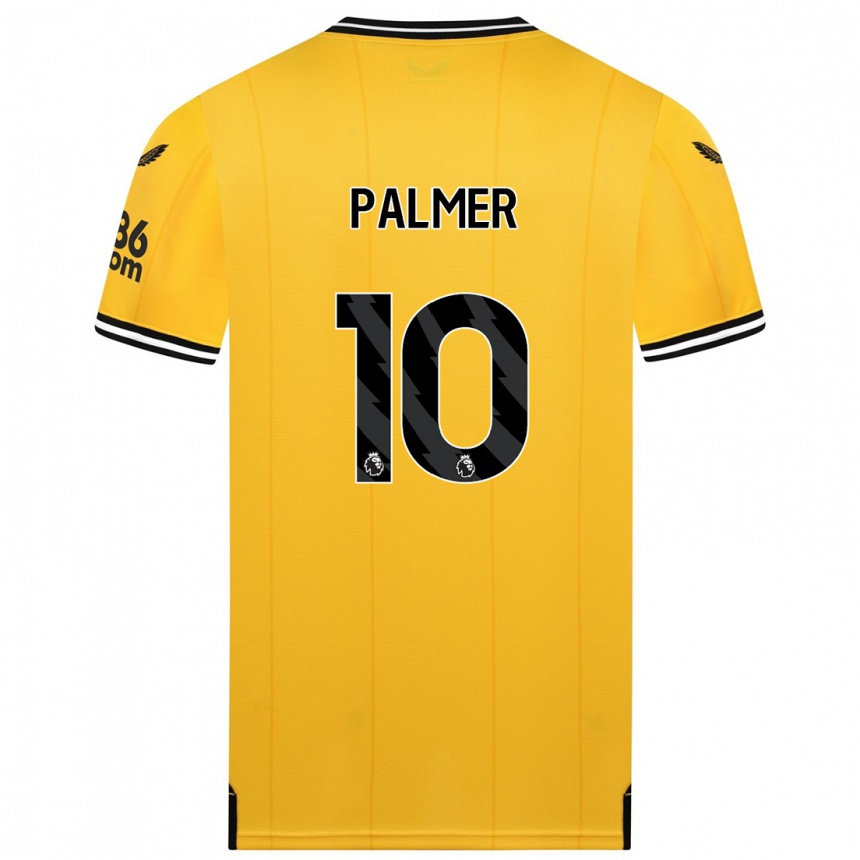 Hombre Fútbol Camiseta Jamila Palmer #10 Amarillo 1ª Equipación 2023/24 México