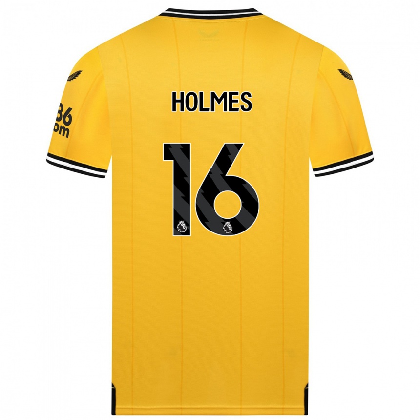 Hombre Fútbol Camiseta Summer Holmes #16 Amarillo 1ª Equipación 2023/24 México