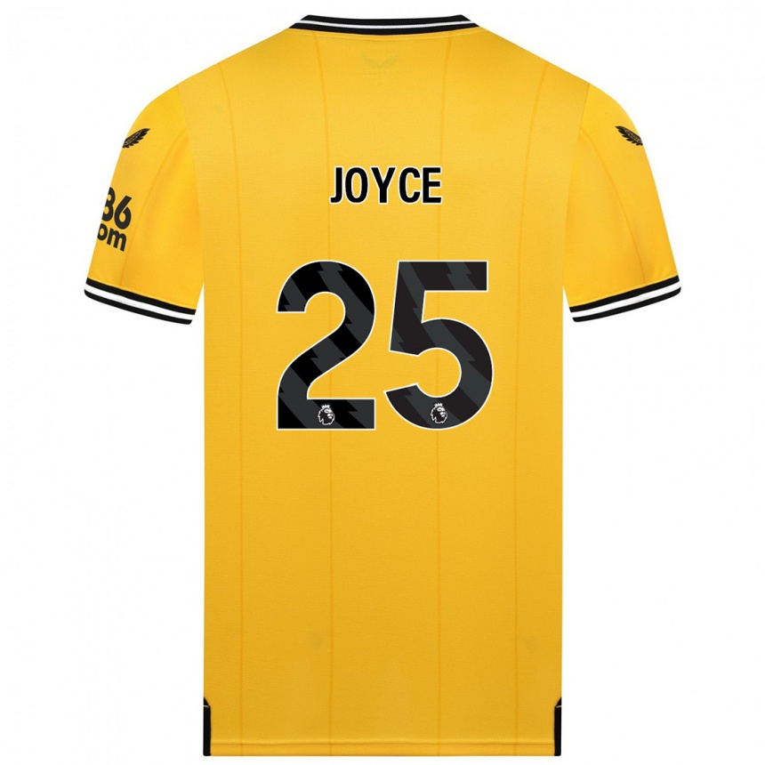 Hombre Fútbol Camiseta Leonie Joyce #25 Amarillo 1ª Equipación 2023/24 México