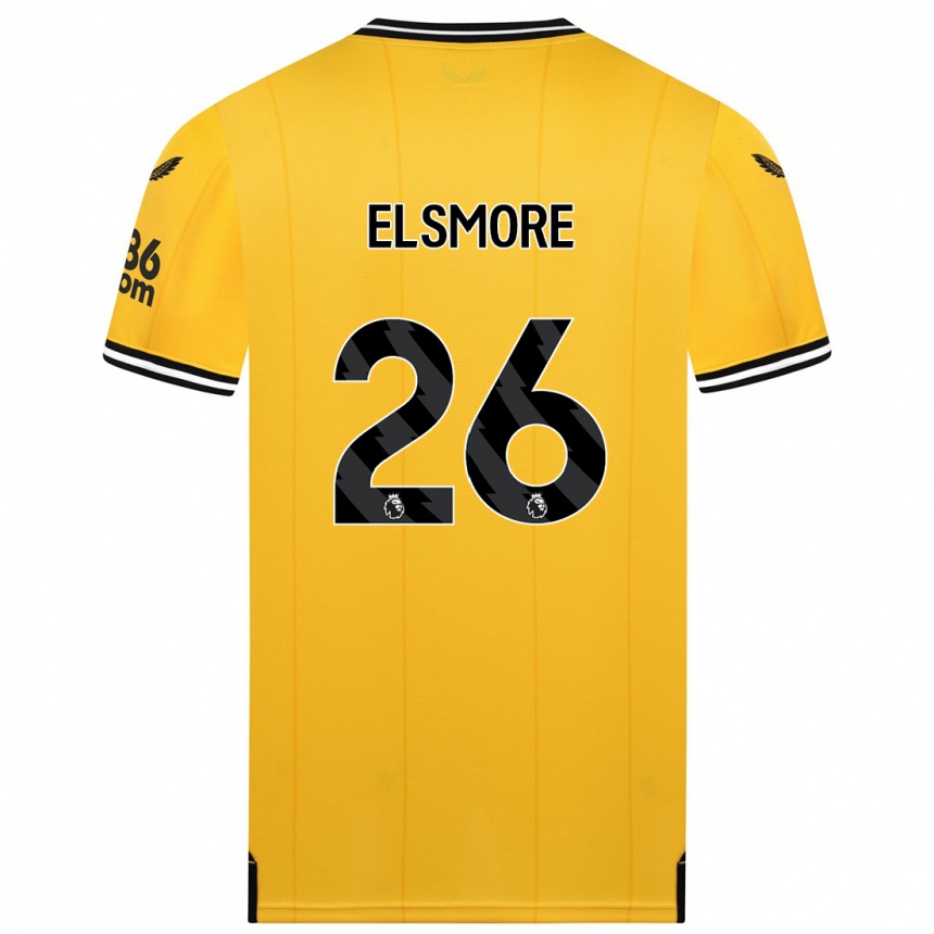 Hombre Fútbol Camiseta Ria Elsmore #26 Amarillo 1ª Equipación 2023/24 México