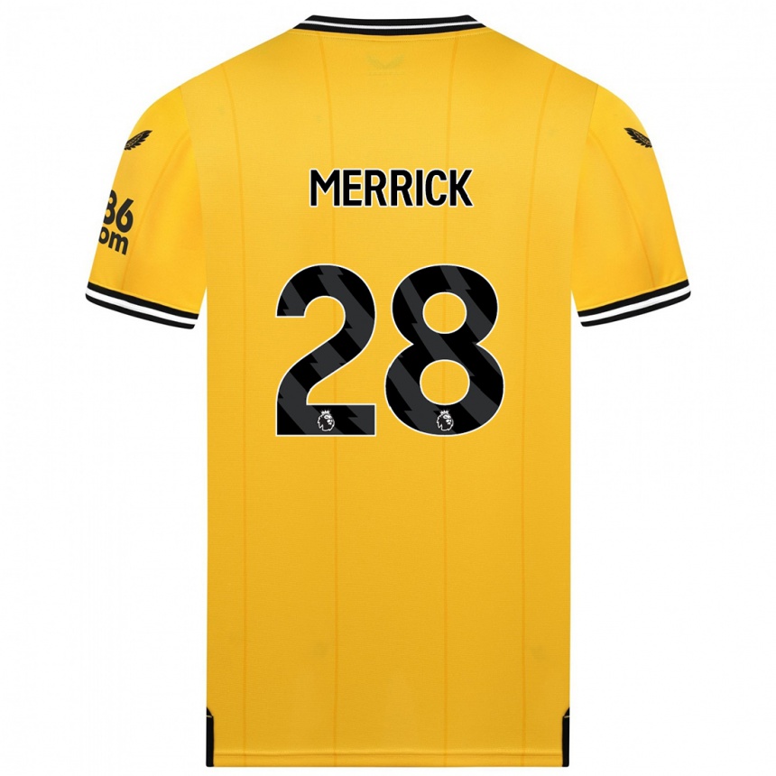 Hombre Fútbol Camiseta Beth Merrick #28 Amarillo 1ª Equipación 2023/24 México