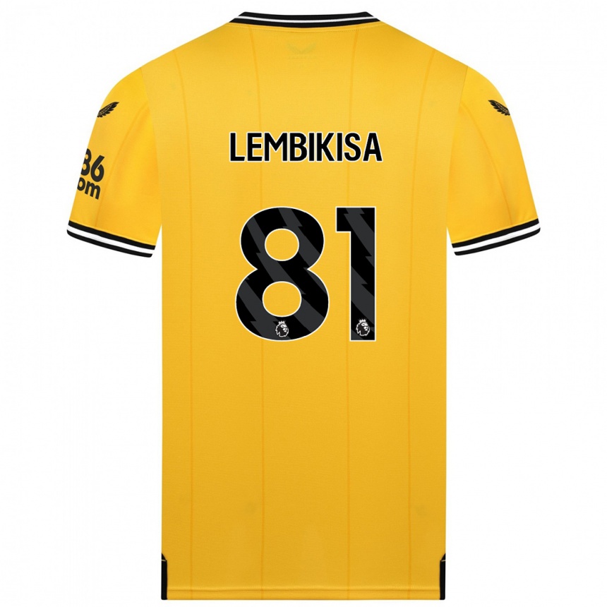 Hombre Fútbol Camiseta Dexter Lembikisa #81 Amarillo 1ª Equipación 2023/24 México