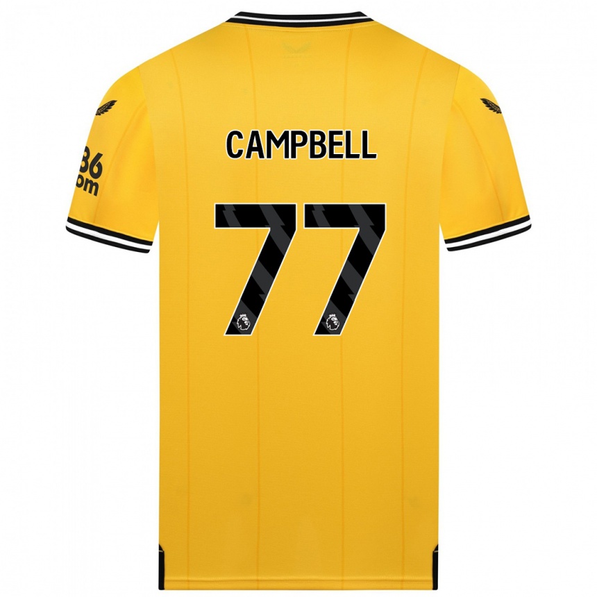 Hombre Fútbol Camiseta Chem Campbell #77 Amarillo 1ª Equipación 2023/24 México