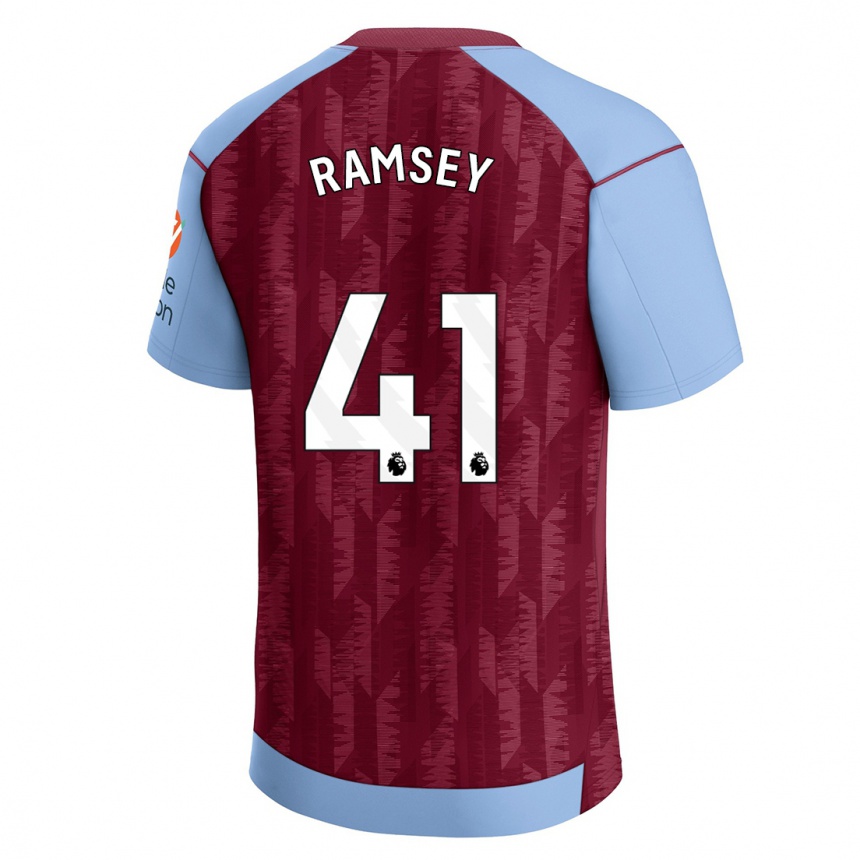 Hombre Fútbol Camiseta Jacob Ramsey #41 Azul Claro 1ª Equipación 2023/24 México