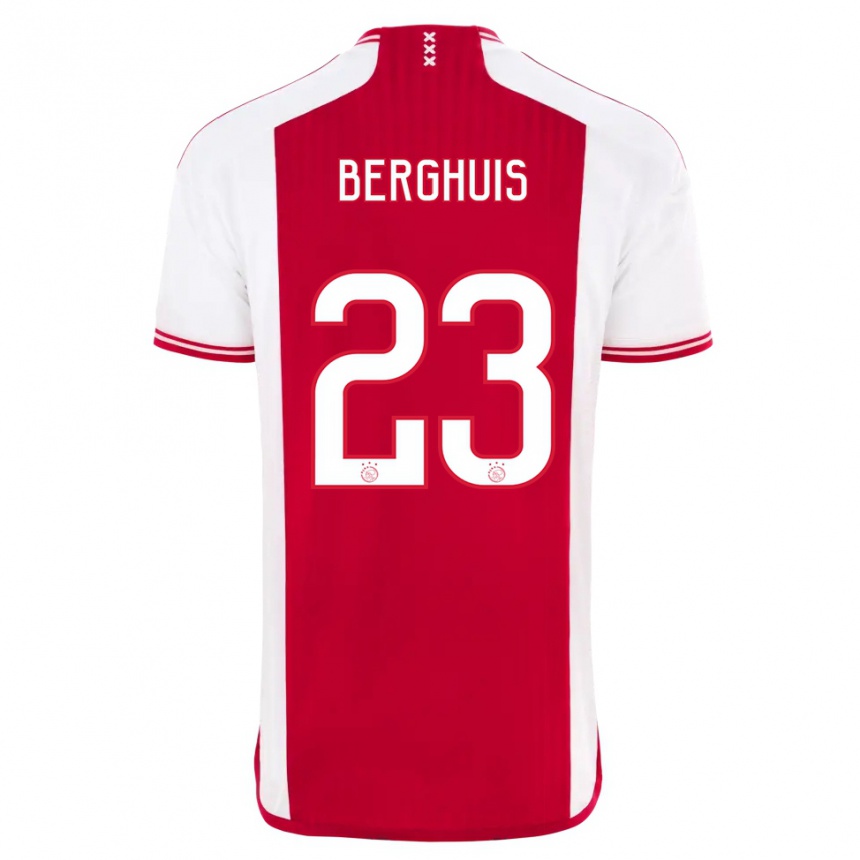 Hombre Fútbol Camiseta Steven Berghuis #23 Rojo Blanco 1ª Equipación 2023/24 México