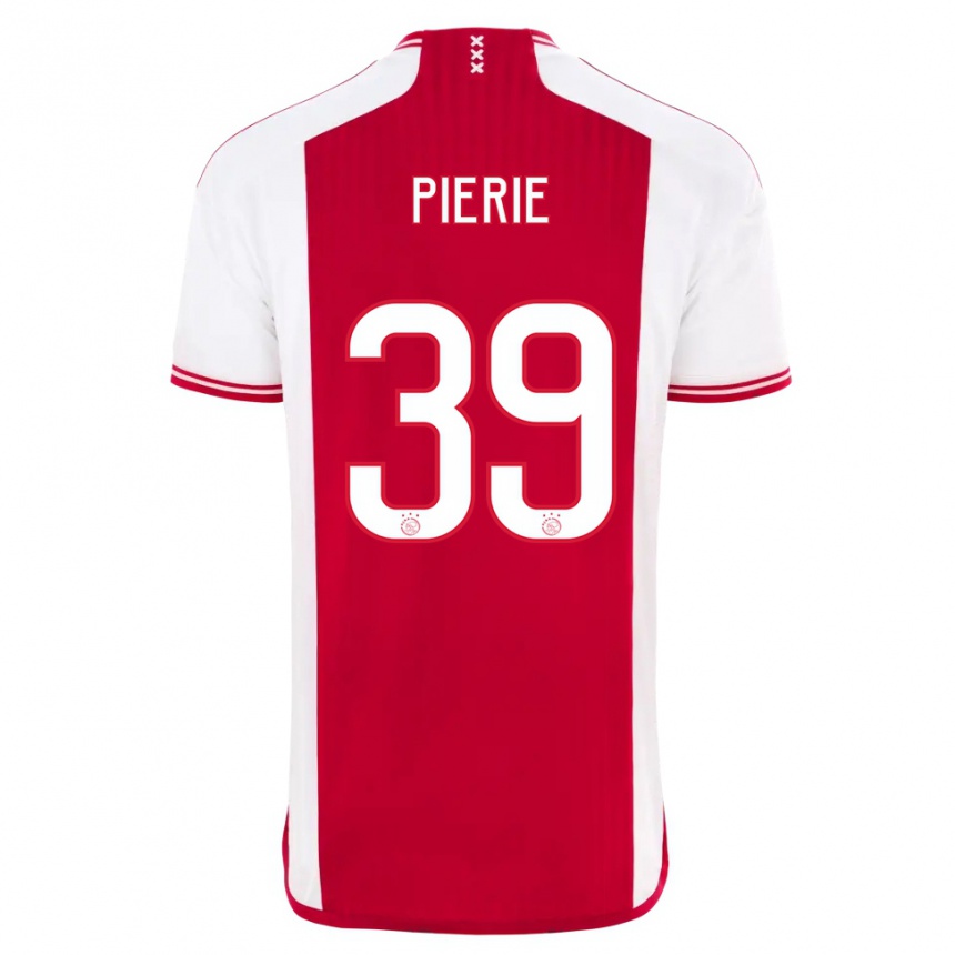 Hombre Fútbol Camiseta Kik Pierie #39 Rojo Blanco 1ª Equipación 2023/24 México