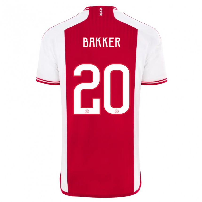 Hombre Fútbol Camiseta Eshly Bakker #20 Rojo Blanco 1ª Equipación 2023/24 México