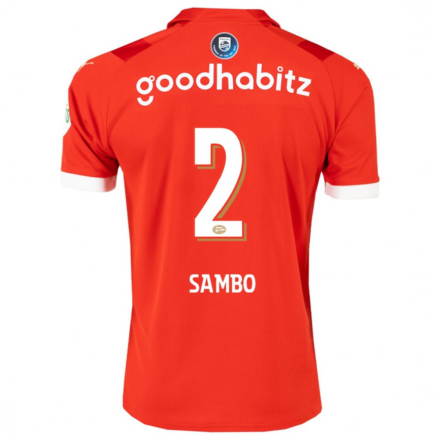 Hombre Fútbol Camiseta Shurandy Sambo #2 Rojo 1ª Equipación 2023/24 México