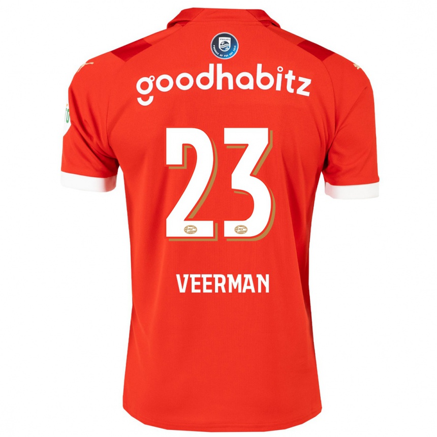 Hombre Fútbol Camiseta Joey Veerman #23 Rojo 1ª Equipación 2023/24 México