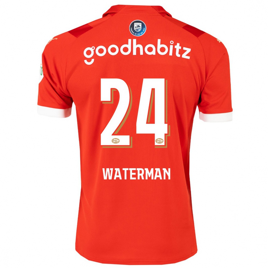 Hombre Fútbol Camiseta Boy Waterman #24 Rojo 1ª Equipación 2023/24 México