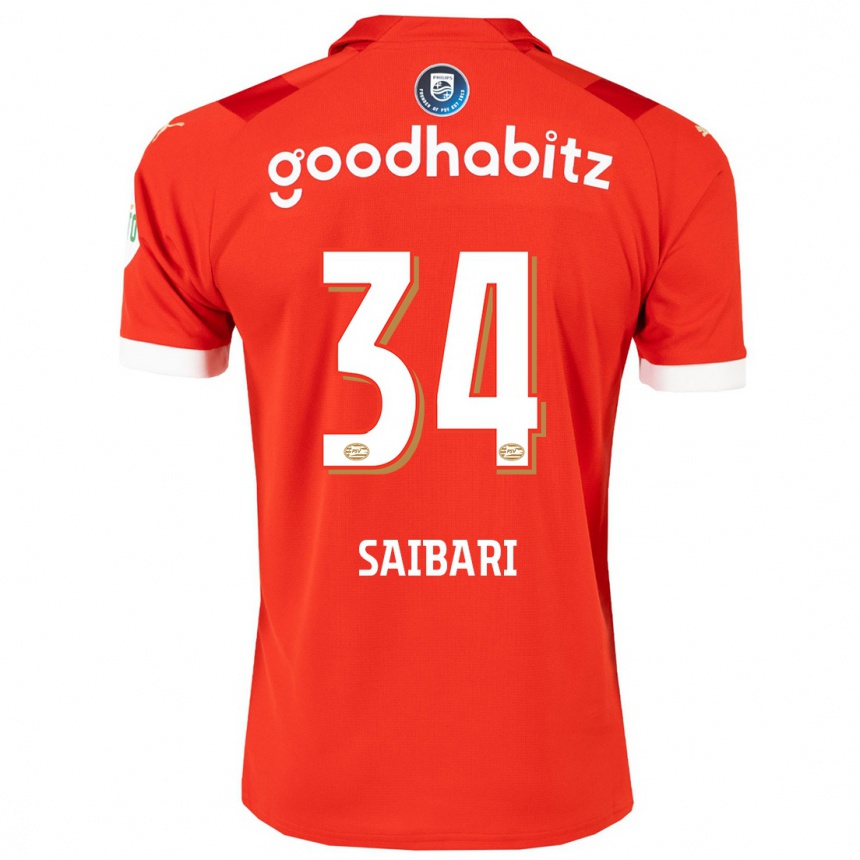 Hombre Fútbol Camiseta Ismael Saibari #34 Rojo 1ª Equipación 2023/24 México