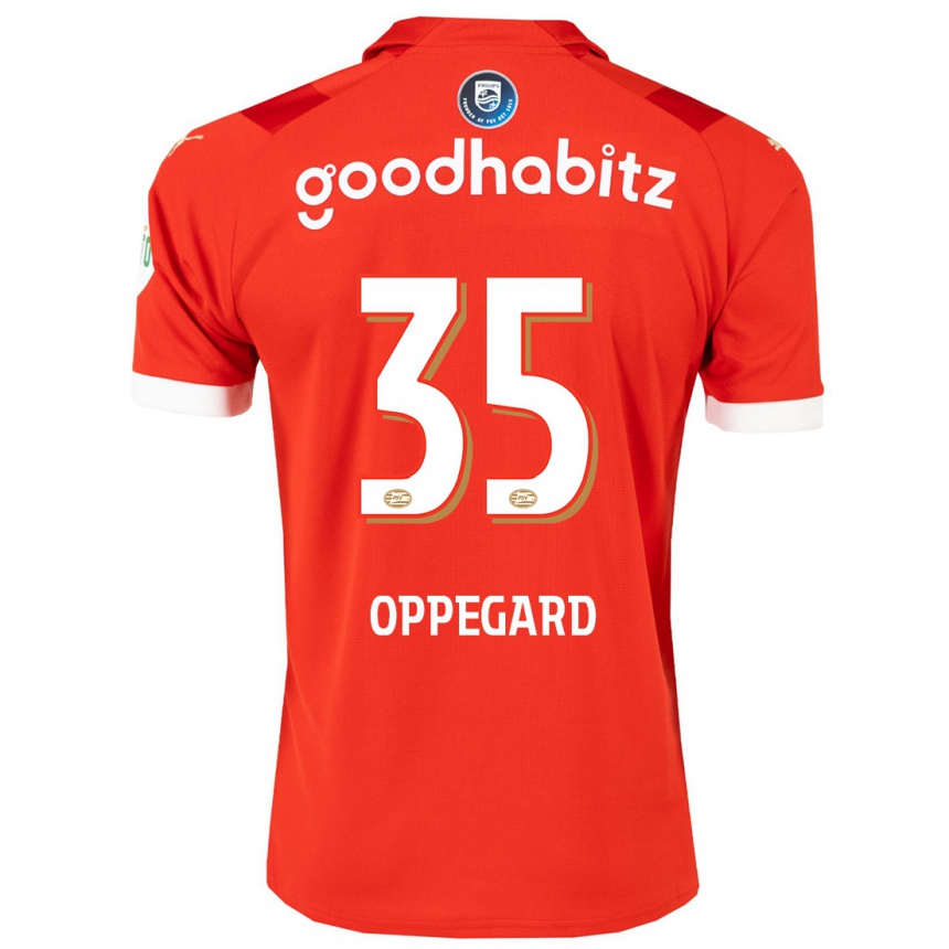 Hombre Fútbol Camiseta Fredrik Oppegard #35 Rojo 1ª Equipación 2023/24 México