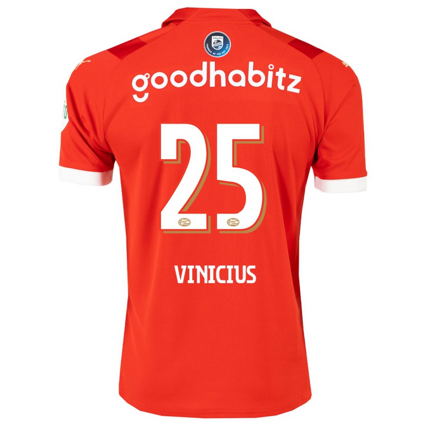 Hombre Fútbol Camiseta Carlos Vinicius #25 Rojo 1ª Equipación 2023/24 México