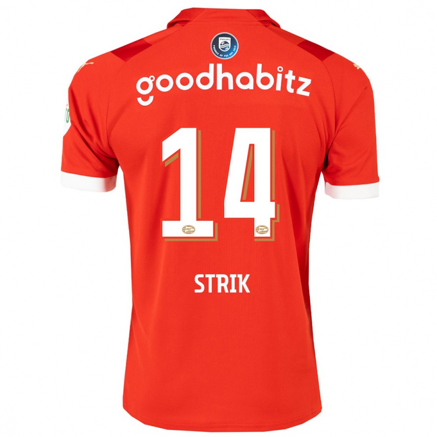 Hombre Fútbol Camiseta Laura Strik #14 Rojo 1ª Equipación 2023/24 México