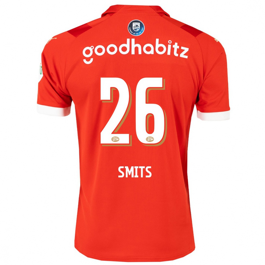 Hombre Fútbol Camiseta Eef Smits #26 Rojo 1ª Equipación 2023/24 México
